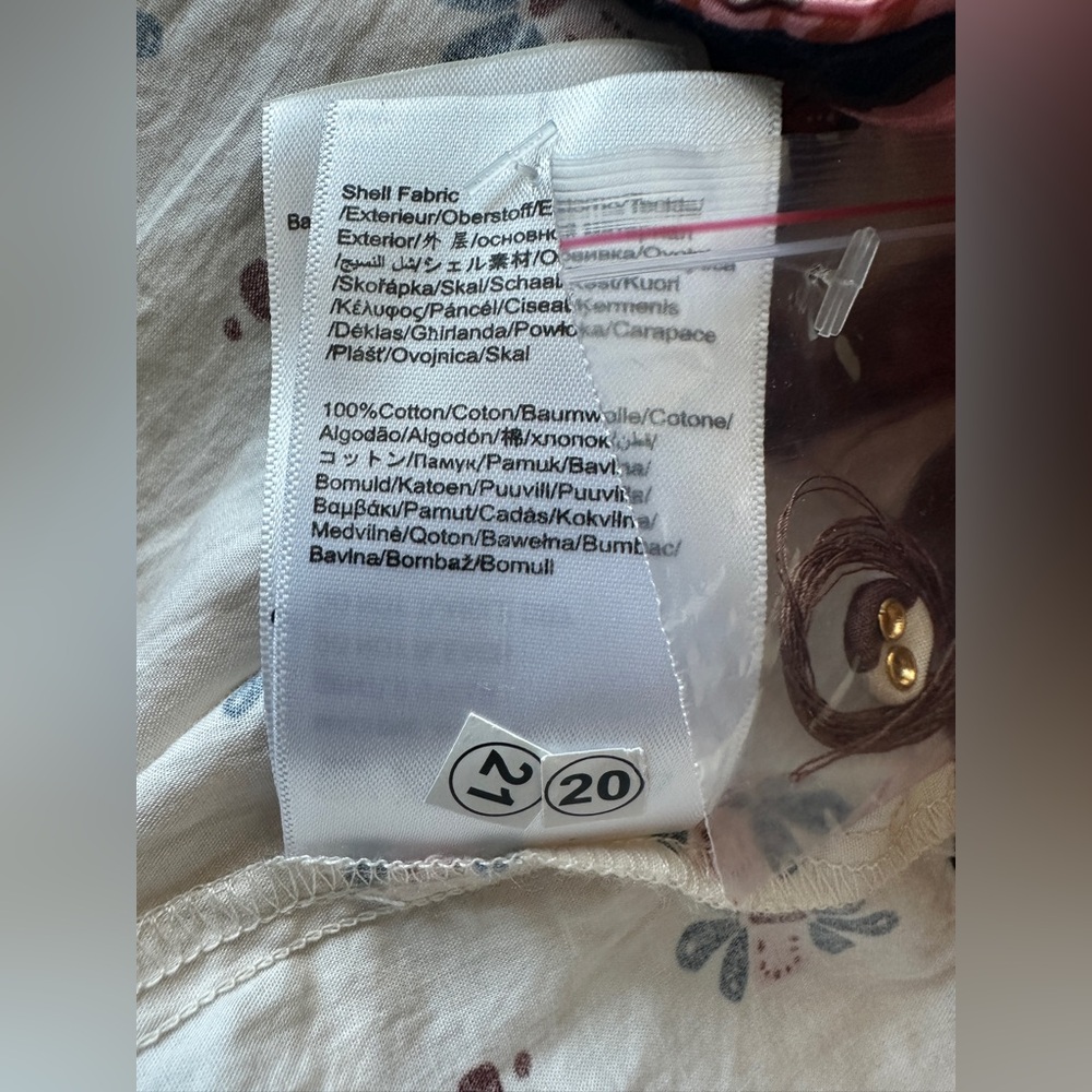 FARM RIO Ainika‎ Maxi Floral Cream Open Yoke Mini Dress XXS - Picture 10 of 16